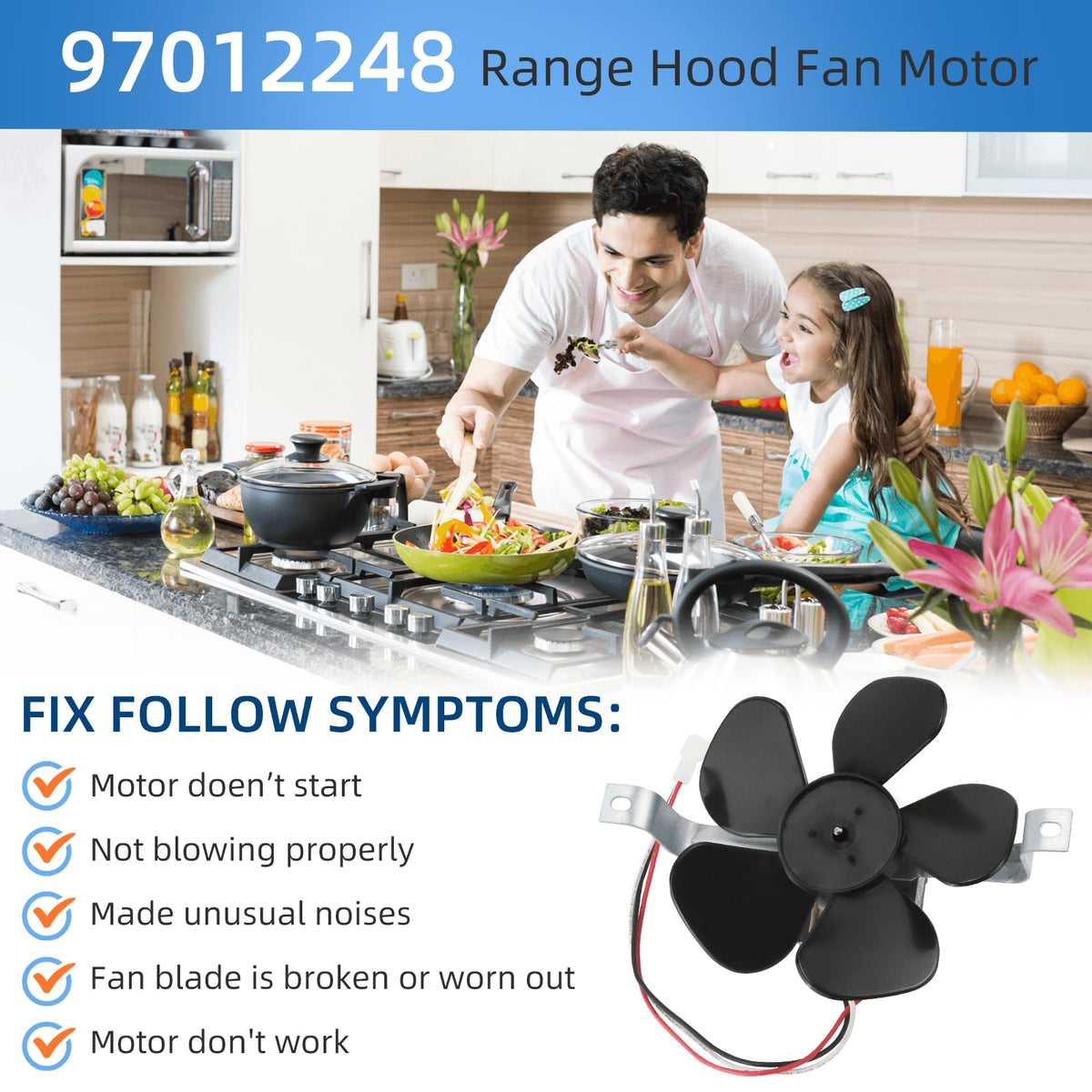 Range Hood Fan Motor Replacement Part L7789