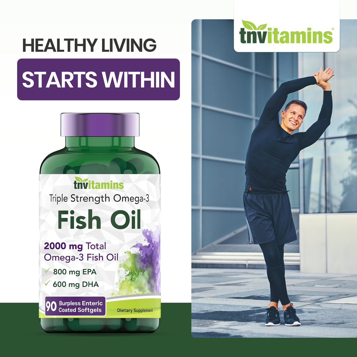 2000mg Omega-3 Fish Oil 90 Softgels T550