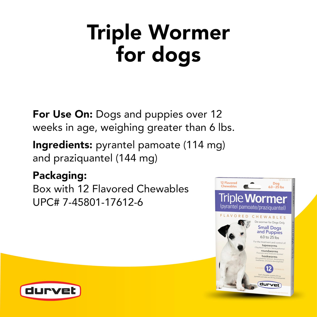 Triple Wormer Tablets for Puppies and Small Dogs I298853
