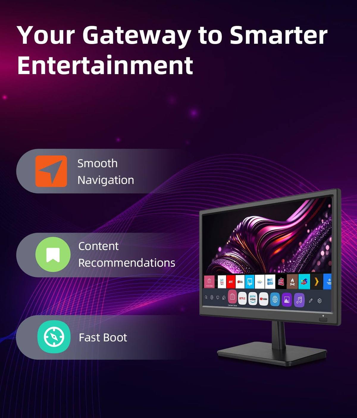 15.6 Inch HD 1080P LED Flat Screen Smart TV P20024