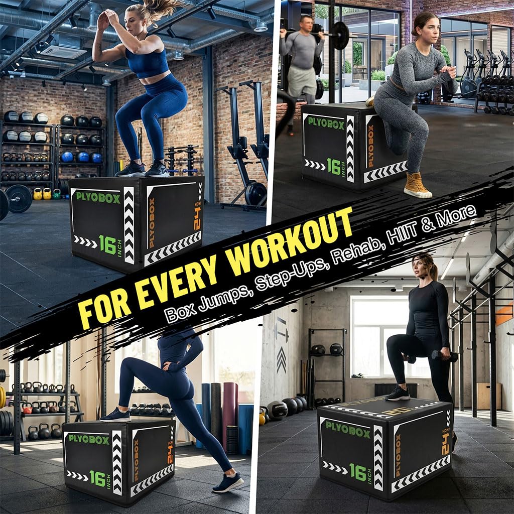 3-in-1 Foam Plyo Box with Non-Slip Cover V740