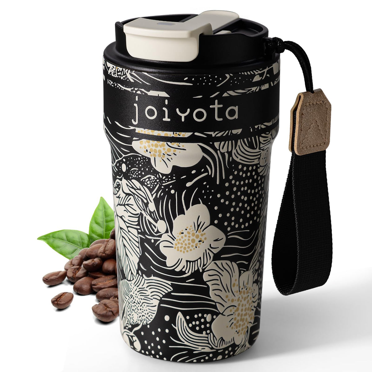 20oz Insulated Stainless Steel Ceramic Lined Coffee Tumbler with Lid and Straw G459