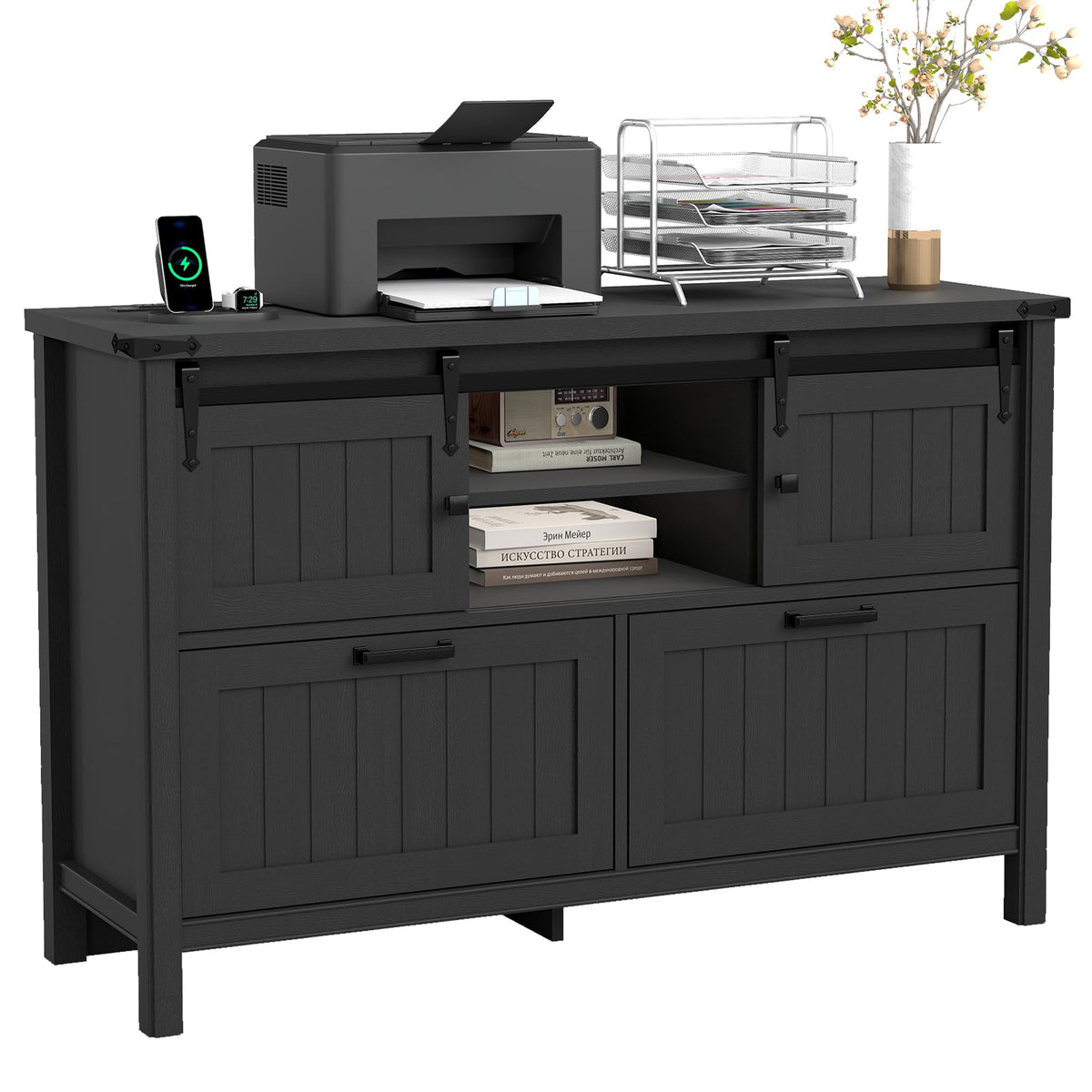 Lateral File Cabinet with Charging Station Z5408