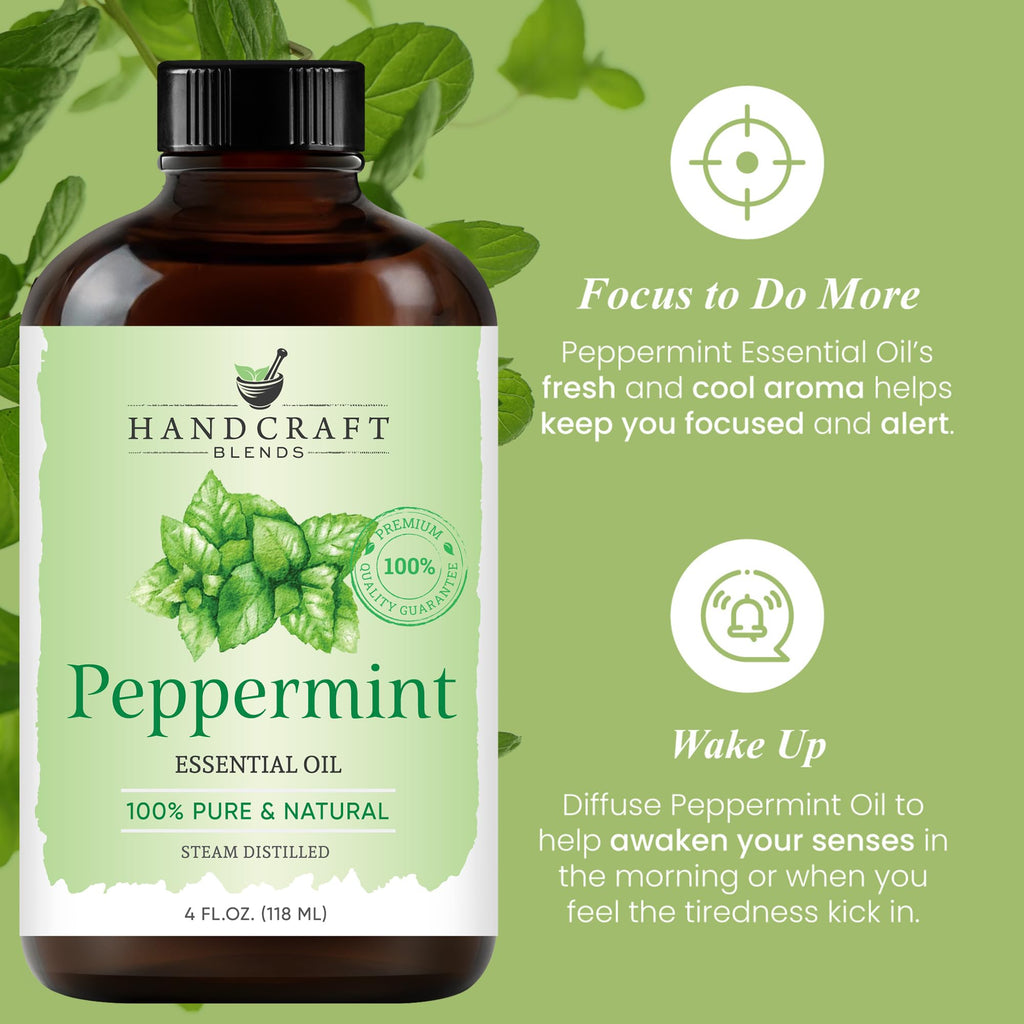 Peppermint and Lavender Essential Oils Set 2 x 4 Fl Oz N707