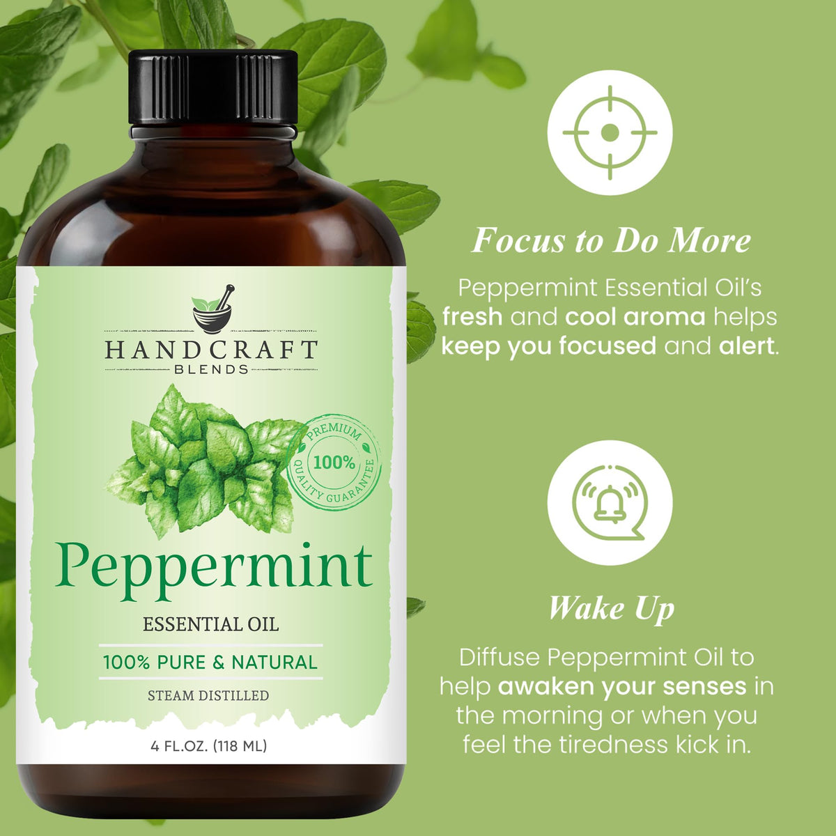 Peppermint and Lavender Essential Oils Set 2 x 4 Fl Oz N707