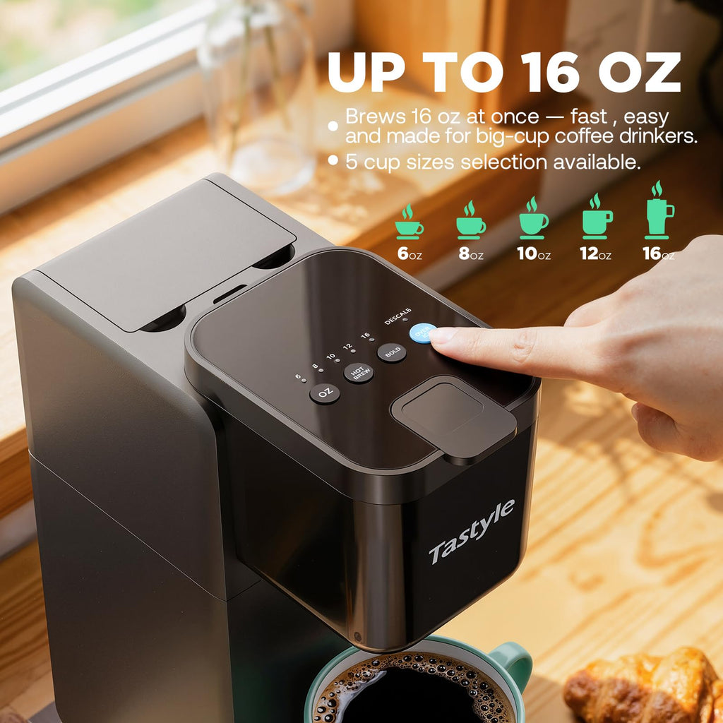 Single Serve Coffee Maker Hot and Iced Black R494