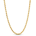 18K Solid Yellow Gold Rope Chain Necklace G39151