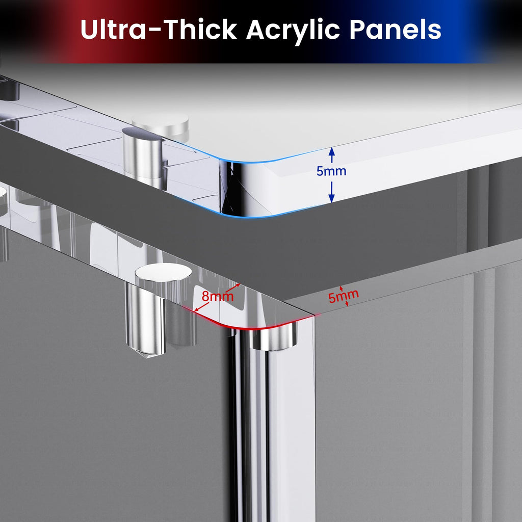 Clear Acrylic Display Boxes 3-Pack with Magnetic Lids S970910