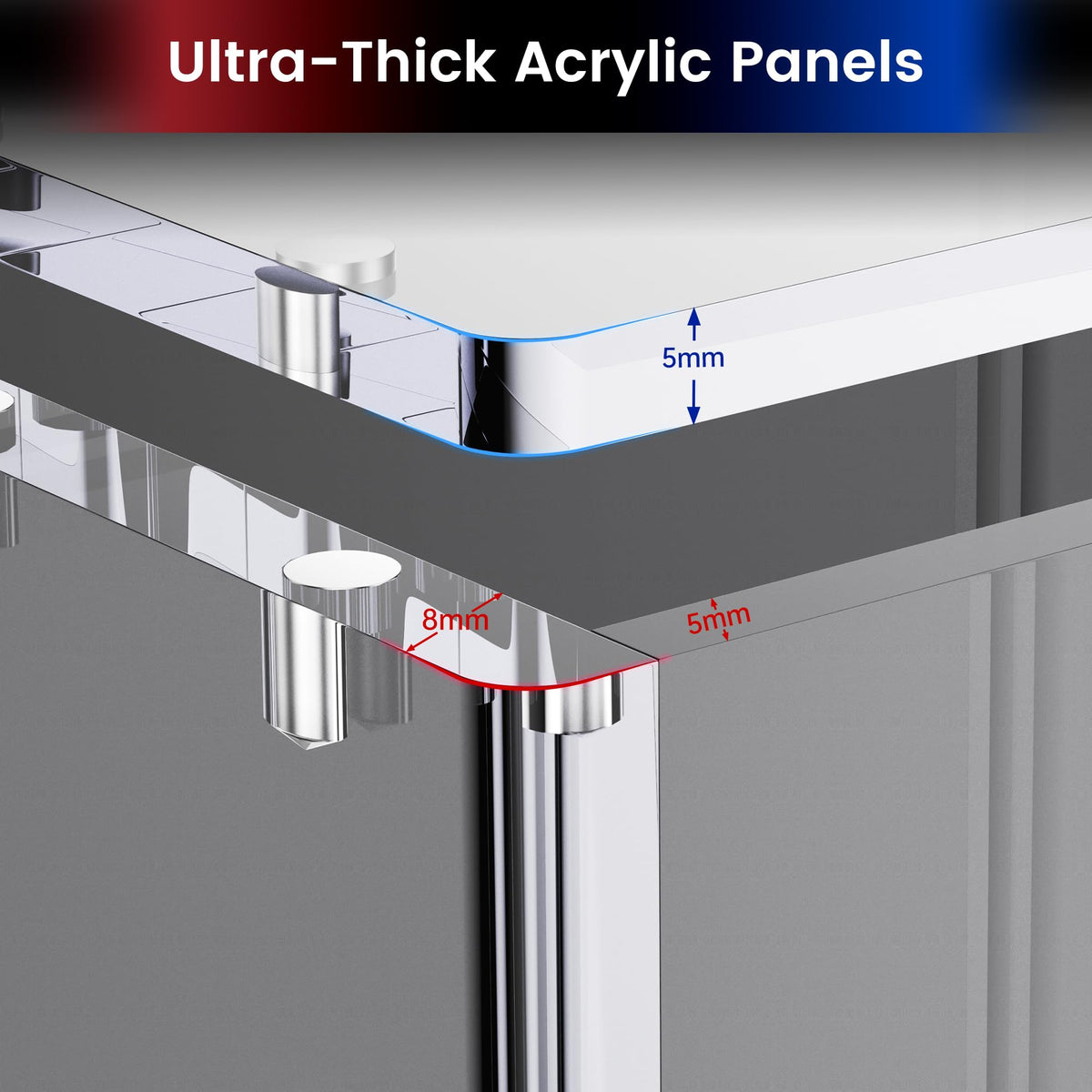 Clear Acrylic Display Boxes 3-Pack with Magnetic Lids S970910