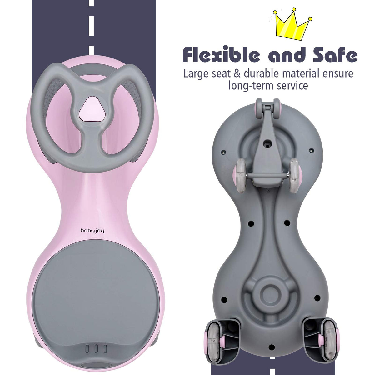 Pink Wiggle Car with LED Flashing Wheels A958