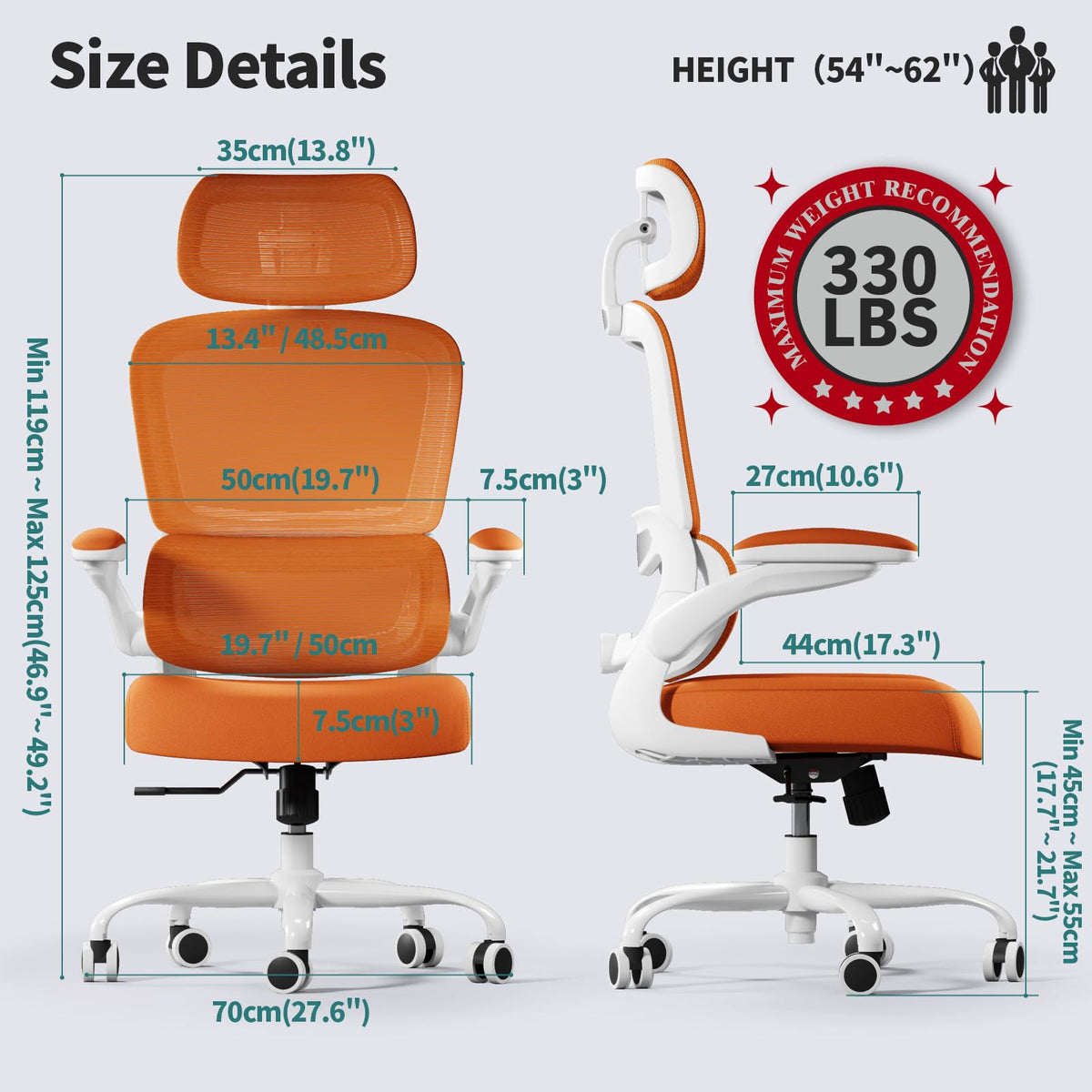 Ergonomic Office Chair with Lumbar Support Y404014