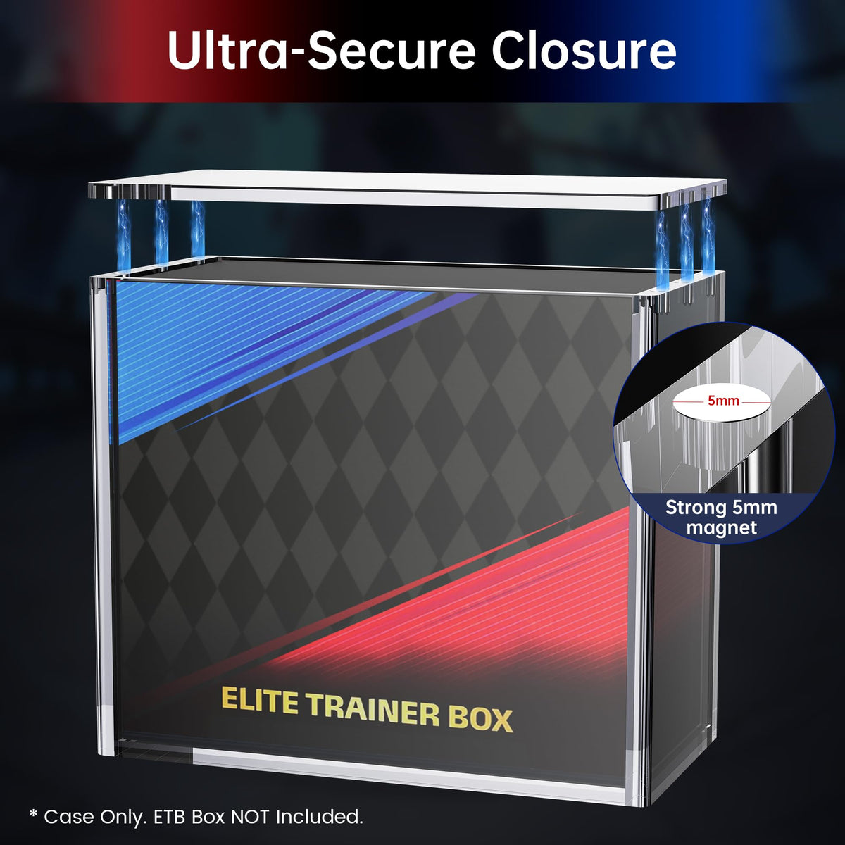 Clear Acrylic Display Boxes 3-Pack with Magnetic Lids S970910