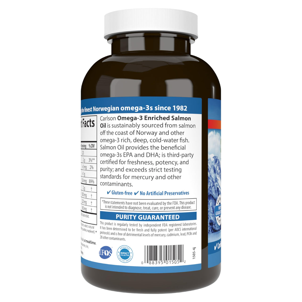 Salmon Oil 500 mg Omega-3s 300 Softgels D8757