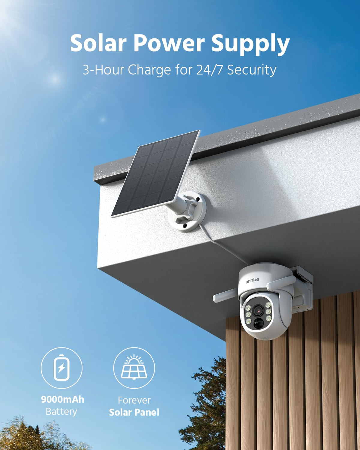 4MP Solar Security Cameras Wireless Outdoor N3278
