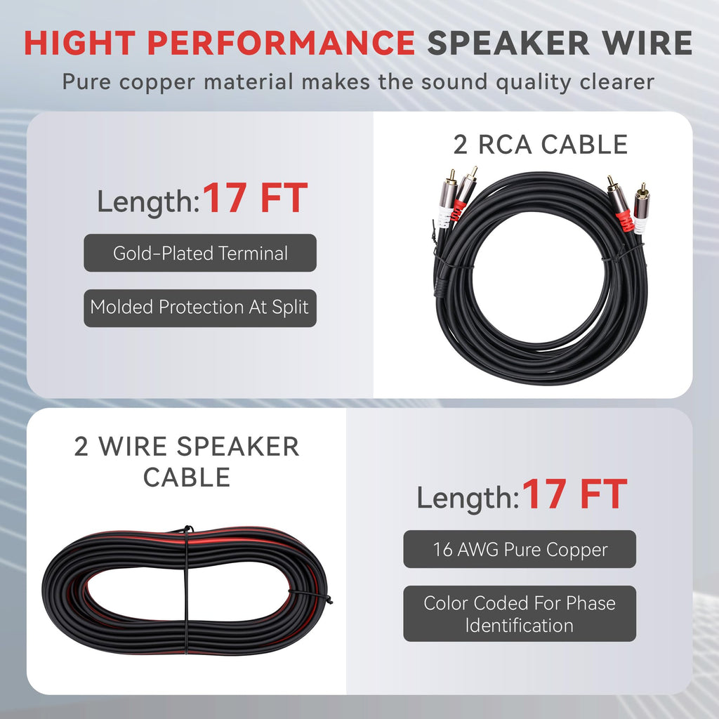 1/0 Gauge Car Amplifier Wiring Kit with RCA Cable A13219