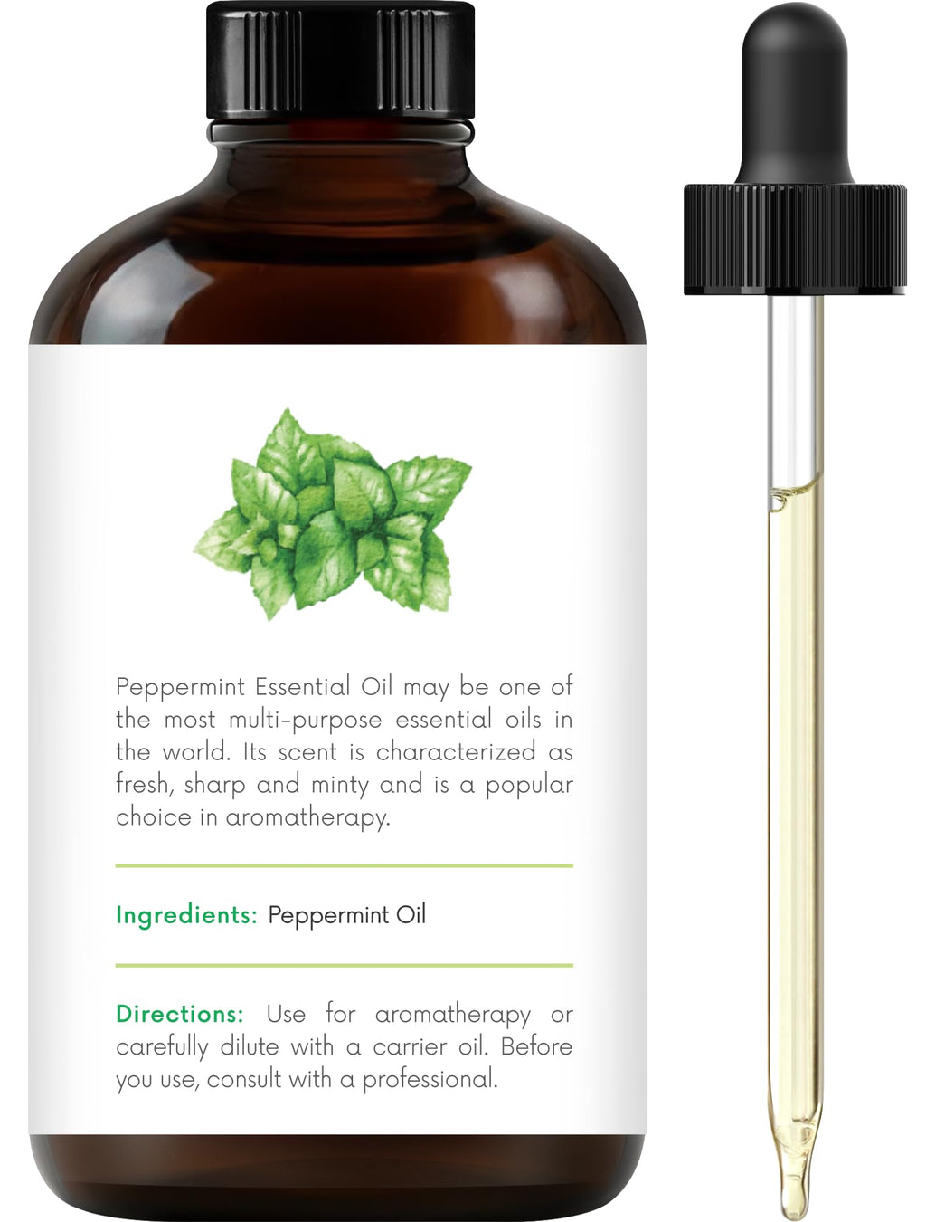 Peppermint and Lavender Essential Oils Set 2 x 4 Fl Oz N707