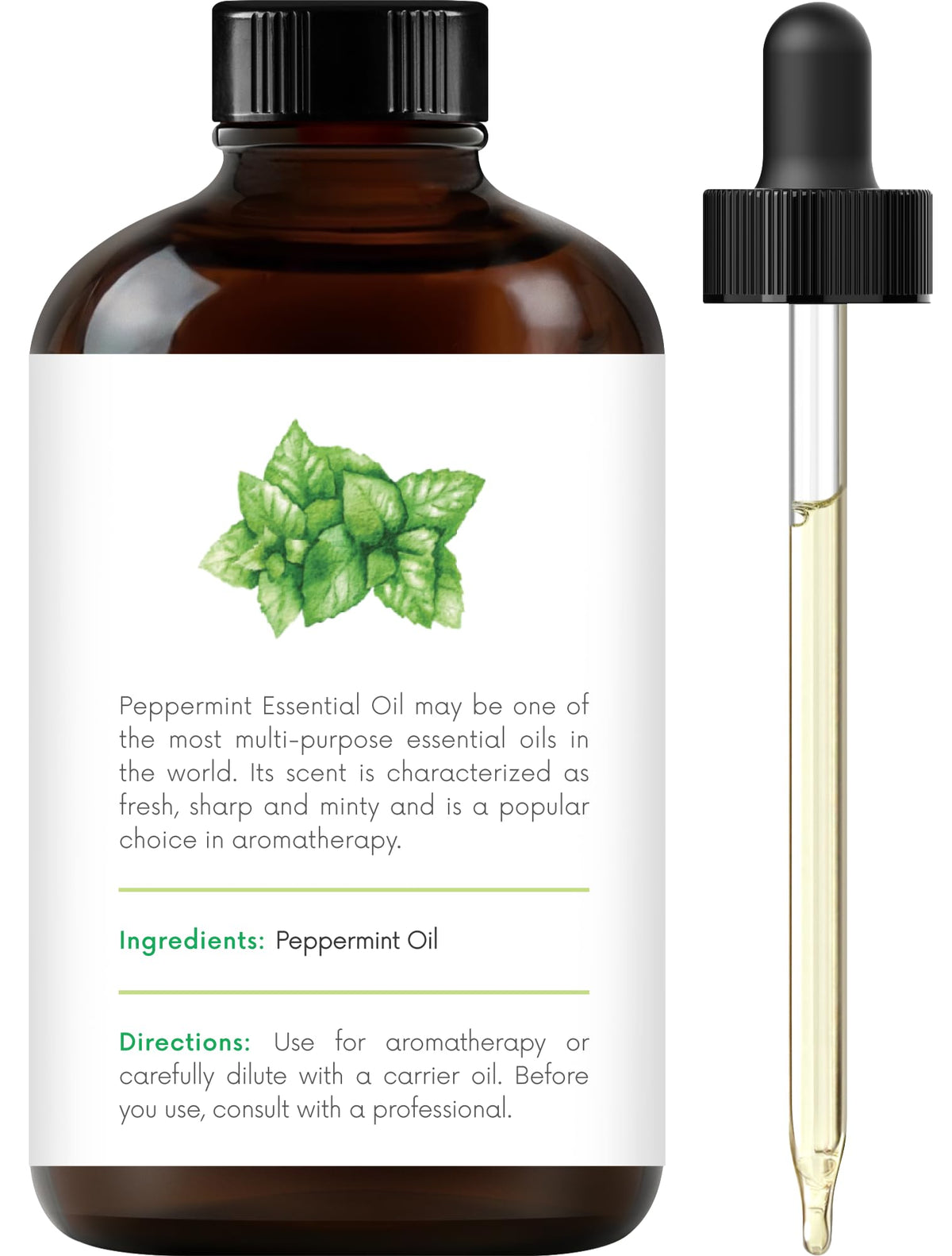 Peppermint and Lavender Essential Oils Set 2 x 4 Fl Oz N707