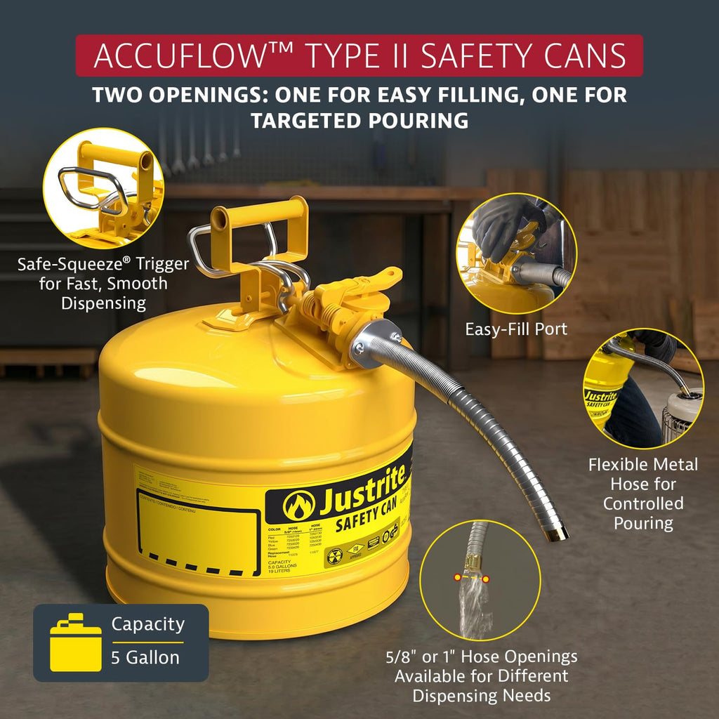 Yellow Galvanized Steel Diesel Fuel Can Z46461