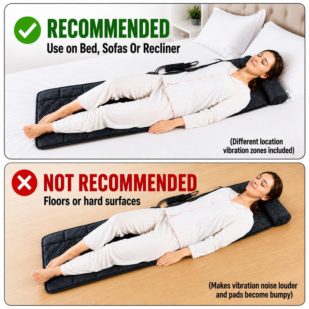 Vibration Massage Mat with Heat and Detachable Neck Massager D71324
