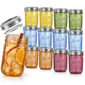 12 Pack 16 oz Wide Mouth Mason Jars with Lids Y642719
