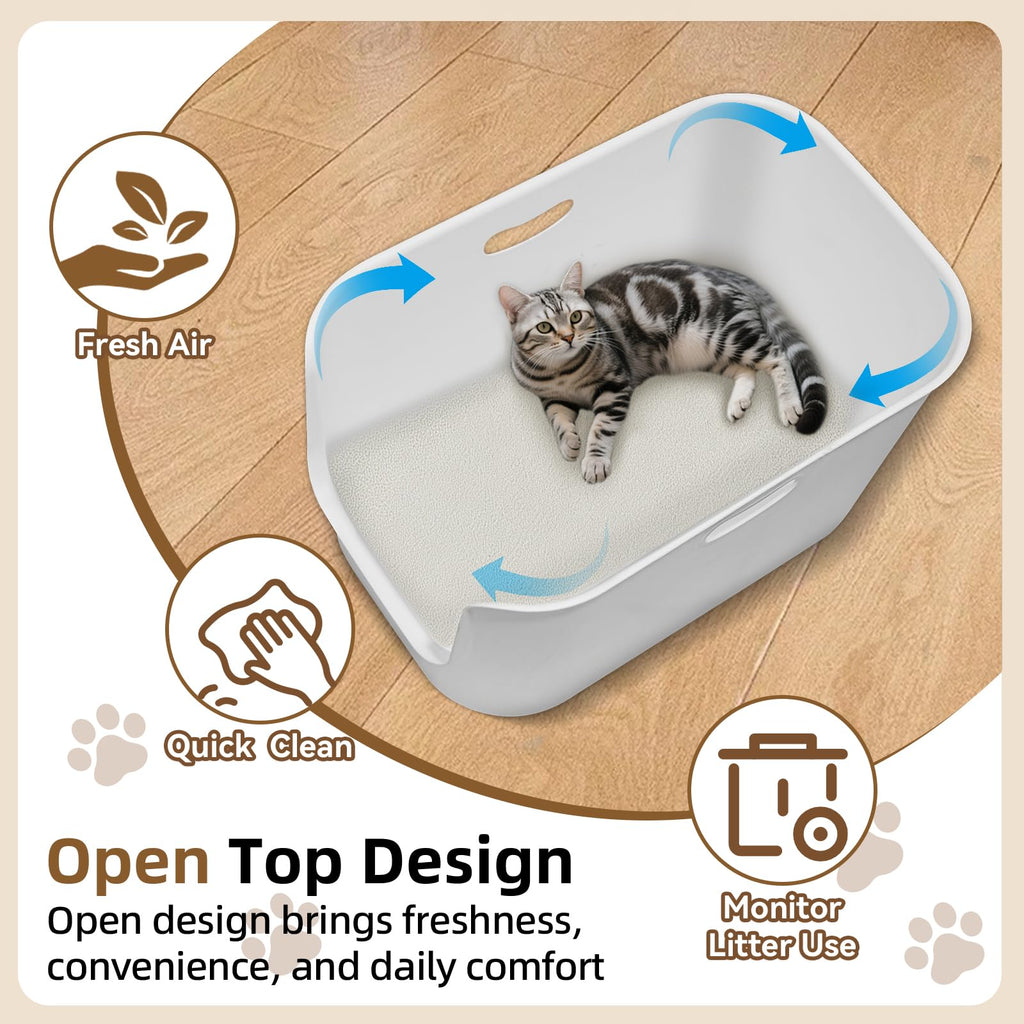 Extra Large High Sided Cat Litter Box D371955