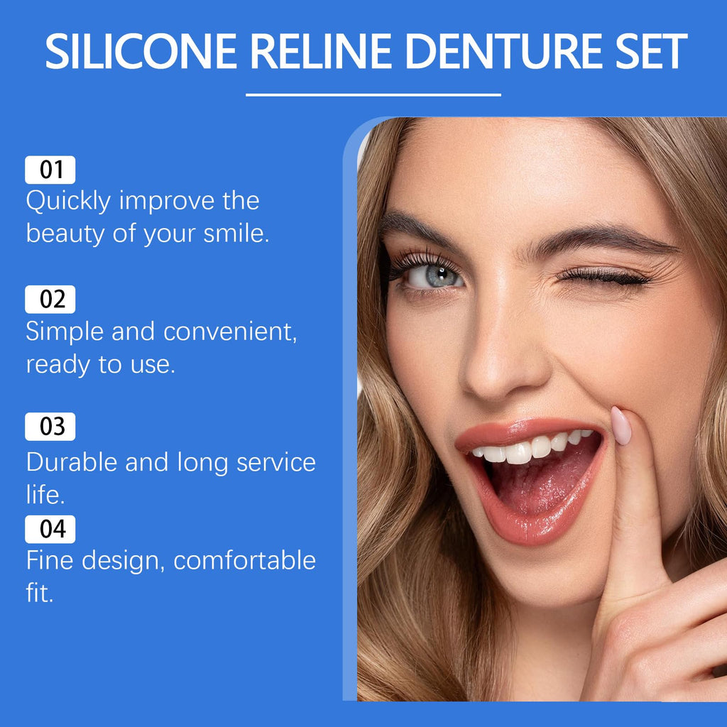 Full Denture Set Silicone Reline Kit 1 Ounce X671