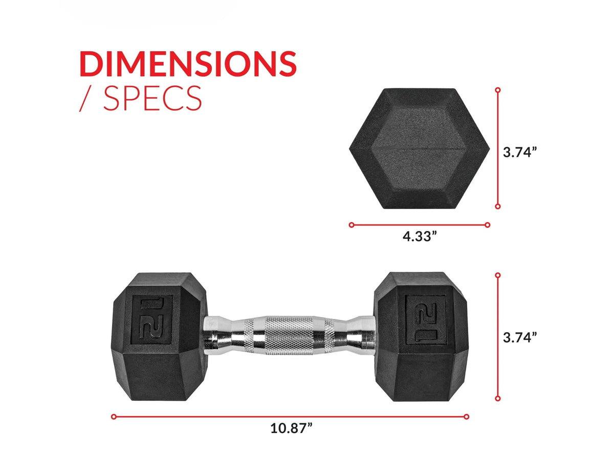 12 lb Hex Dumbbell Pair G7717