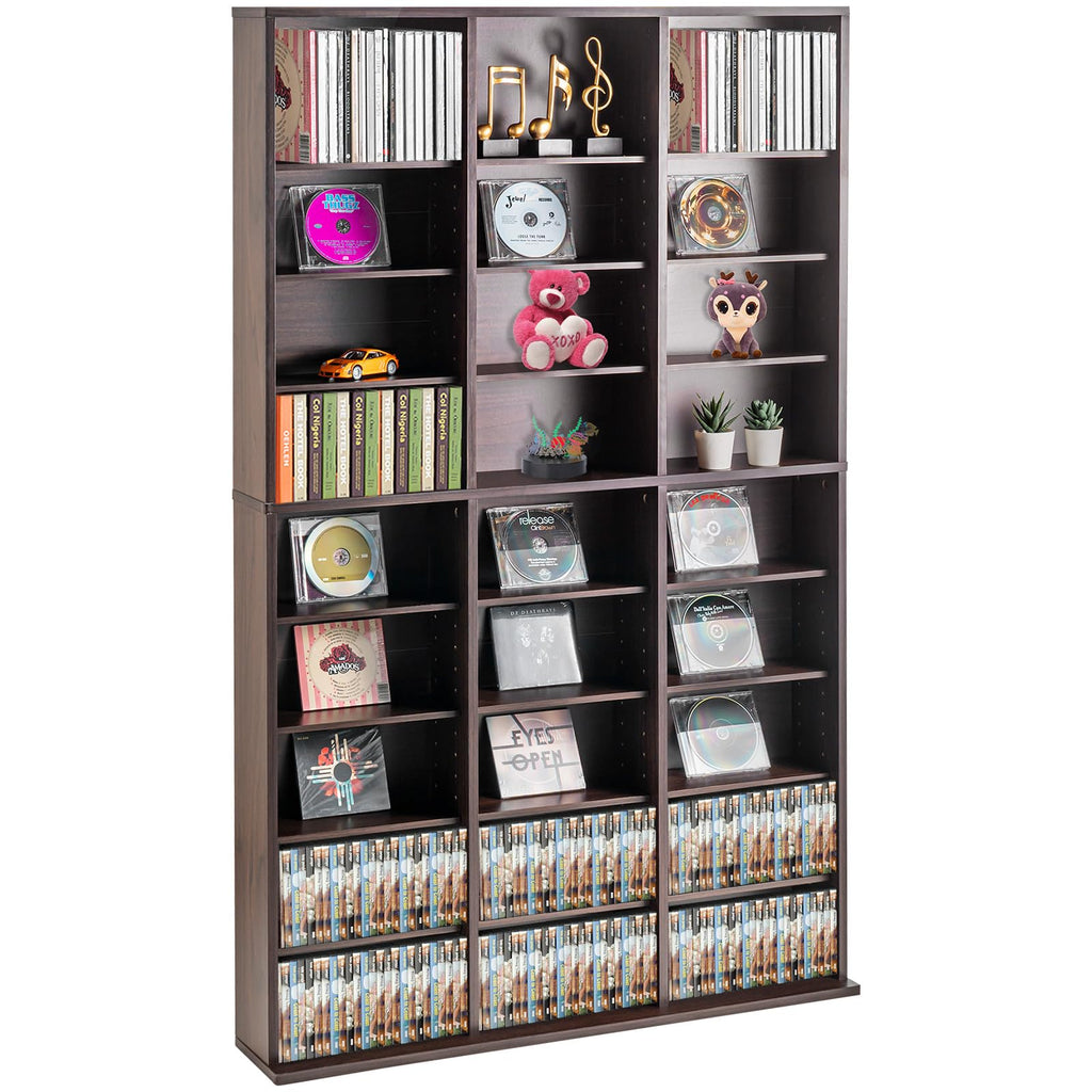 Espresso 9-Layer Media Storage Cabinet E8963