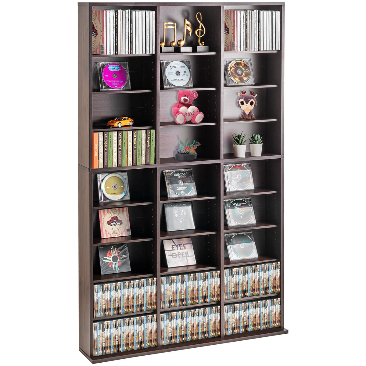 Espresso 9-Layer Media Storage Cabinet E8963