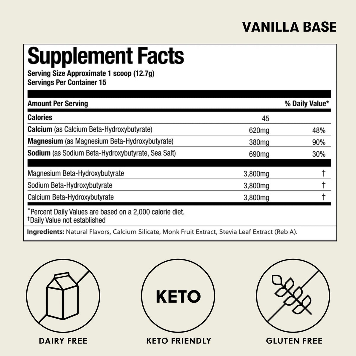 Exogenous Ketones Vanilla + Ketone Test Strips C86627