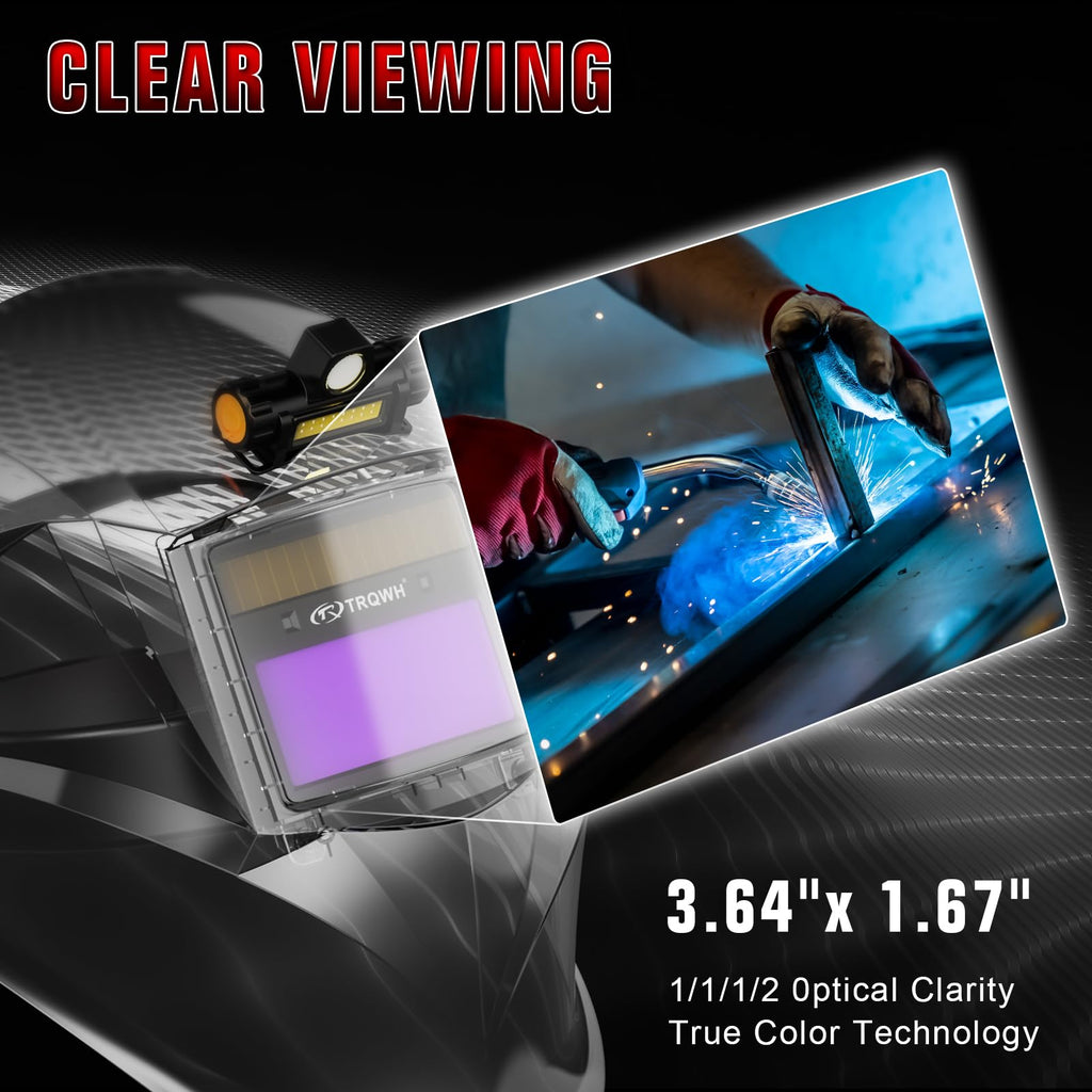 Auto Darkening Welding Helmet with Light True Color E8317