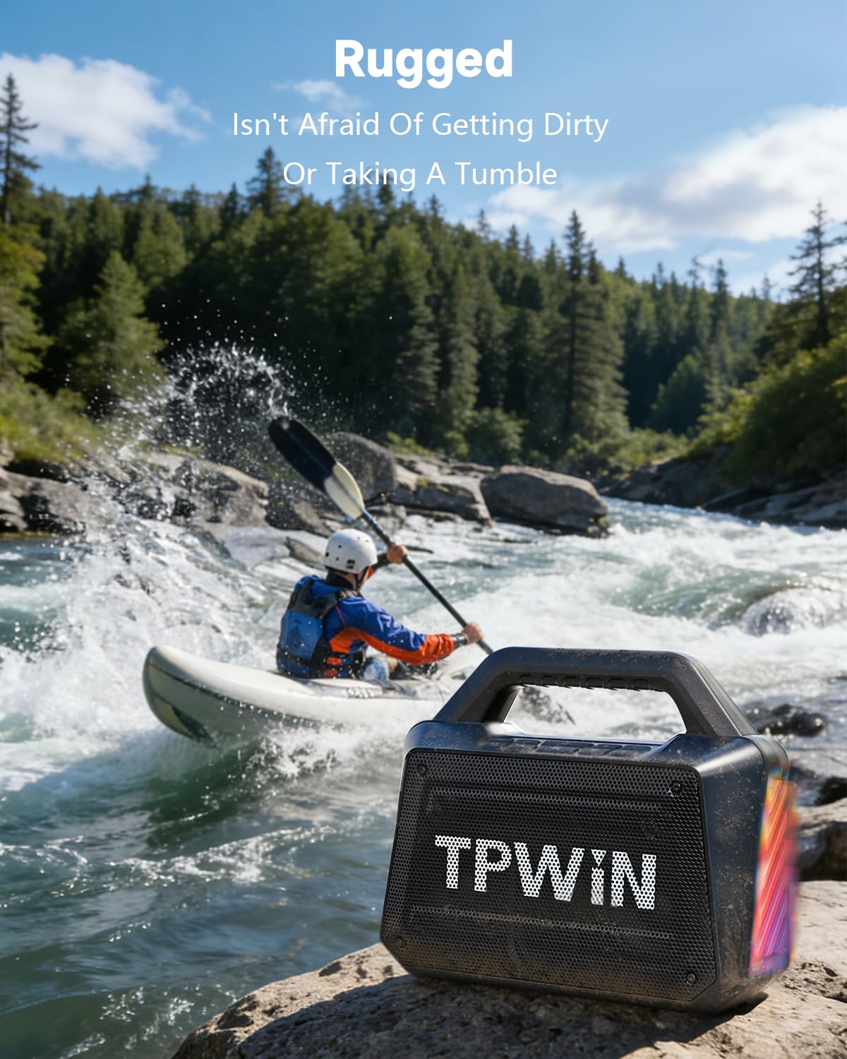 80W IPX6 Waterproof Portable Bluetooth Speaker T26527