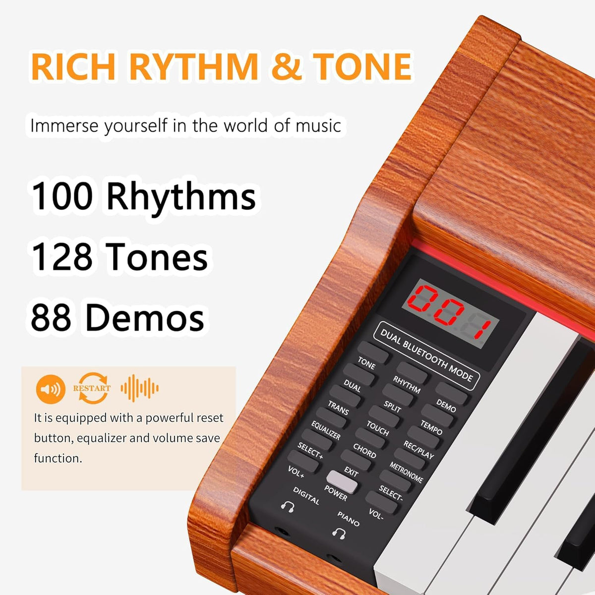 88-Key Fully Weighted Digital Piano R228