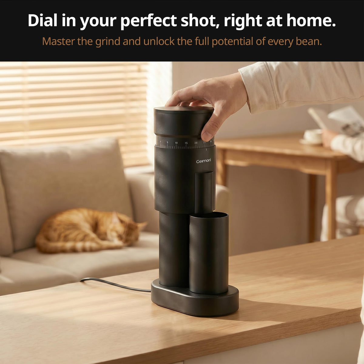 Electric Burr Coffee Grinder with 63mm Conical Burr F928925