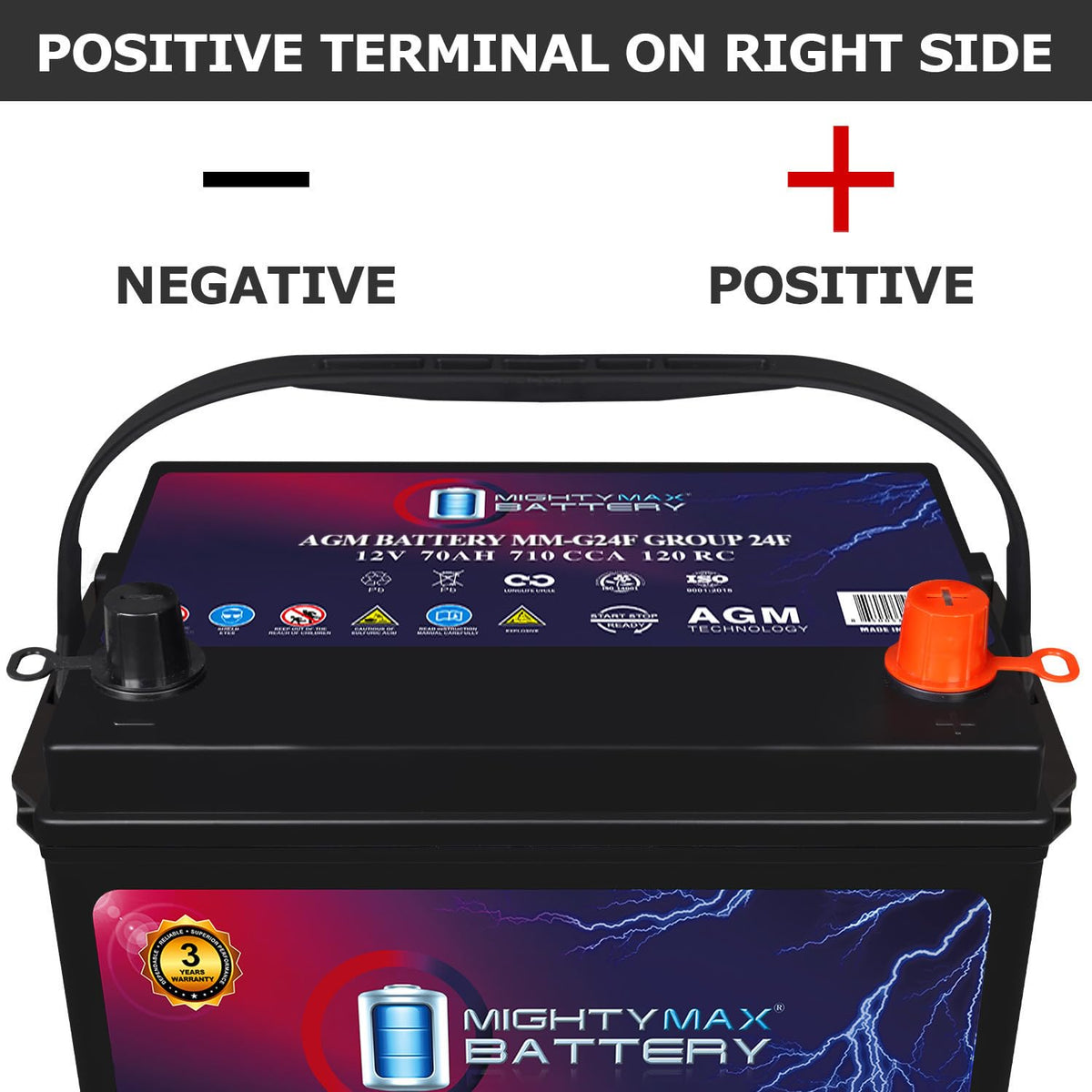 12V 70Ah AGM Replacement Battery Z1023