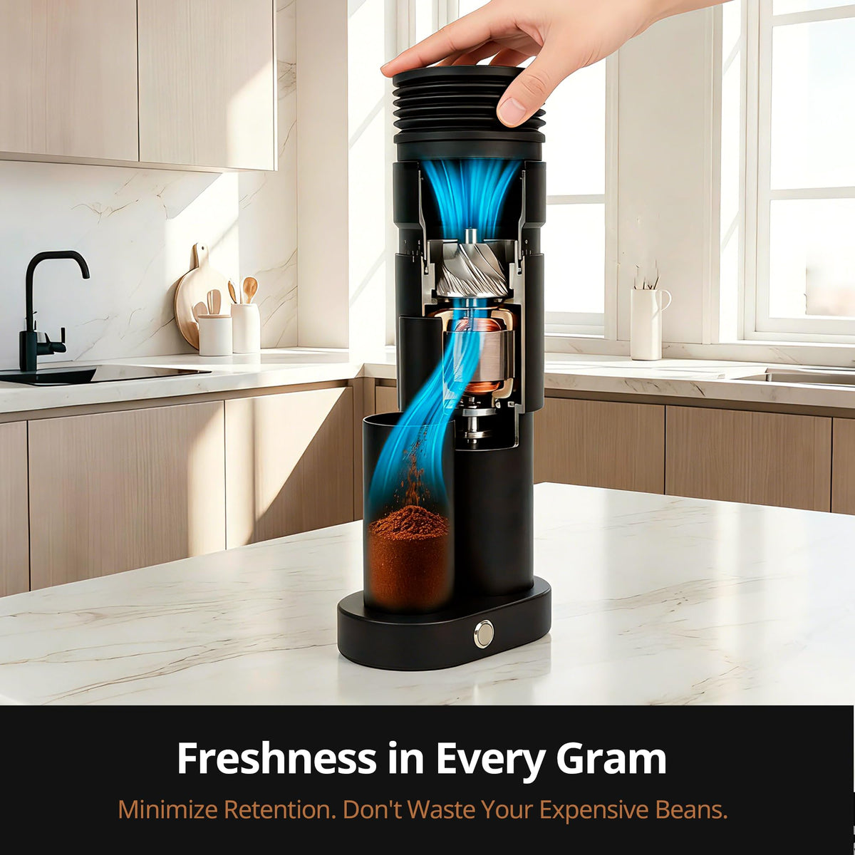 Electric Burr Coffee Grinder with 63mm Conical Burr F928925