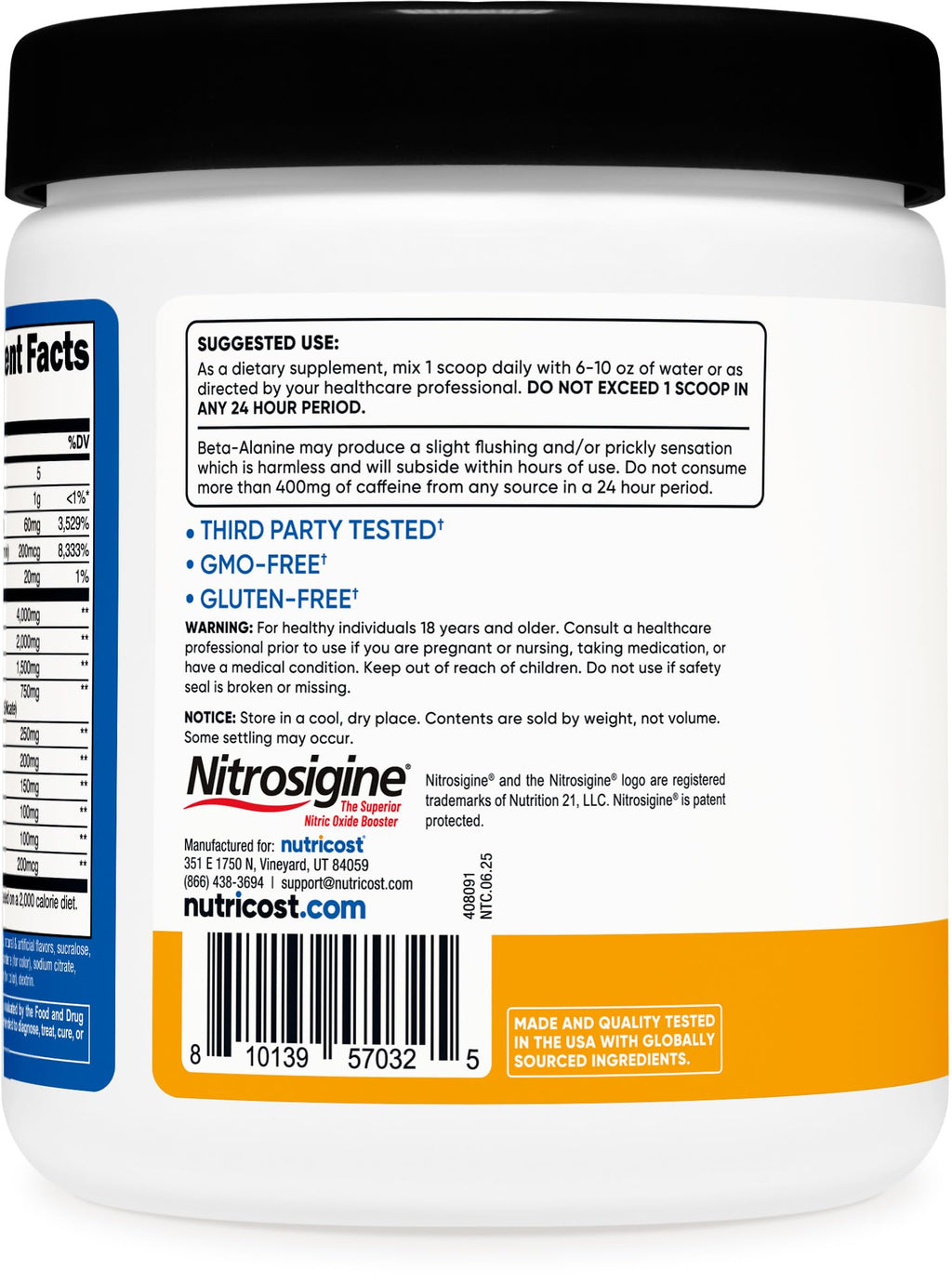 Pre-Workout Complex Powder Peach Mango 30 Servings F920398