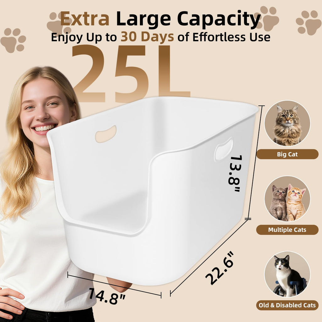 Extra Large High Sided Cat Litter Box D371955