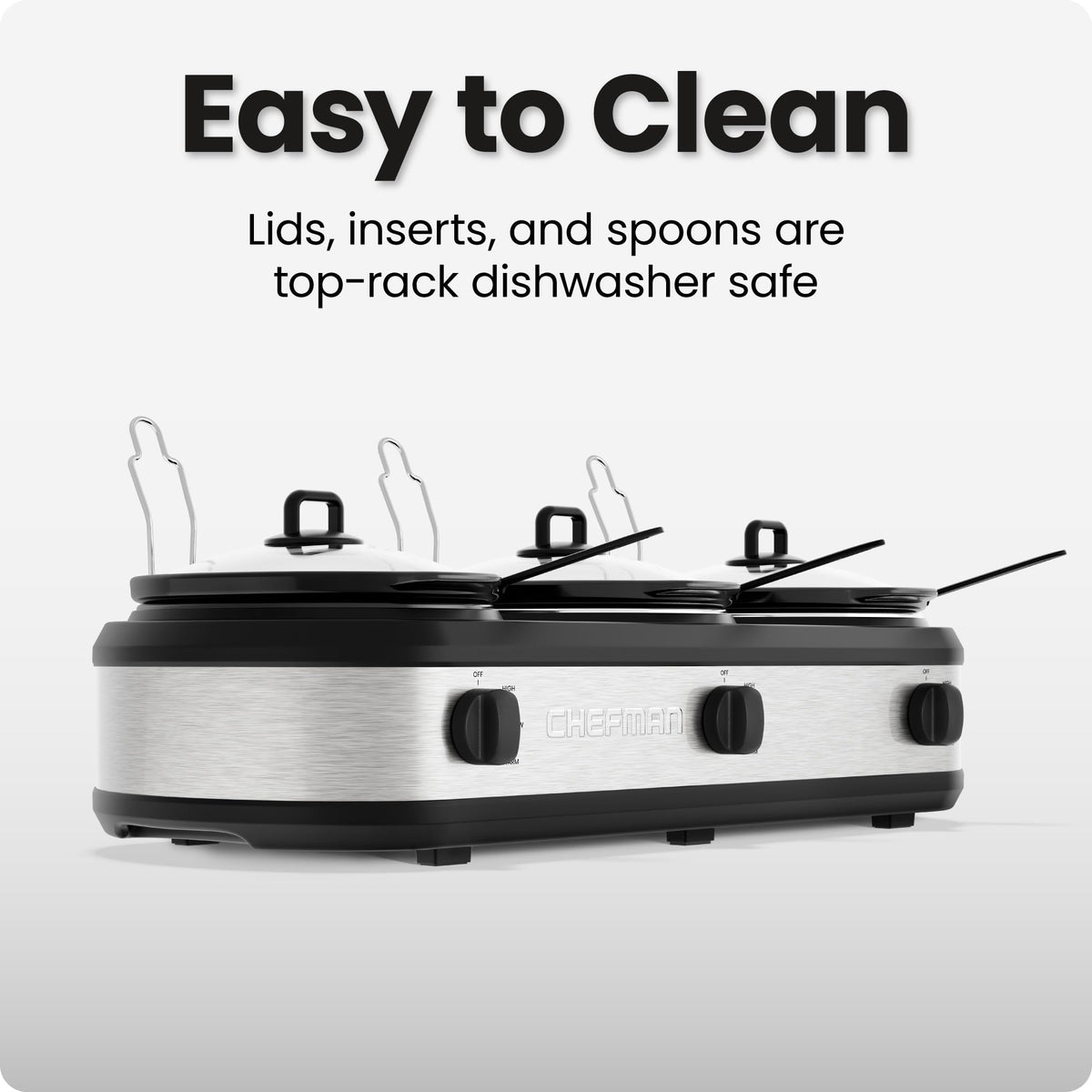 Triple Slow Cooker with 2.5 Qt Ceramic Crocks Z6533