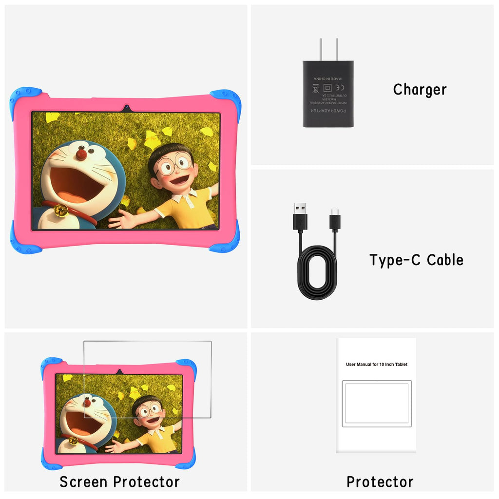 10 inch Android 14 Kids Tablet with Case V957