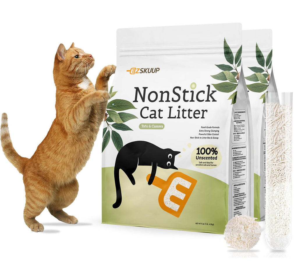 Non-Stick Ultra Clumping Tapioca Tofu Cat Litter, 9 lb X 2 Pack U368