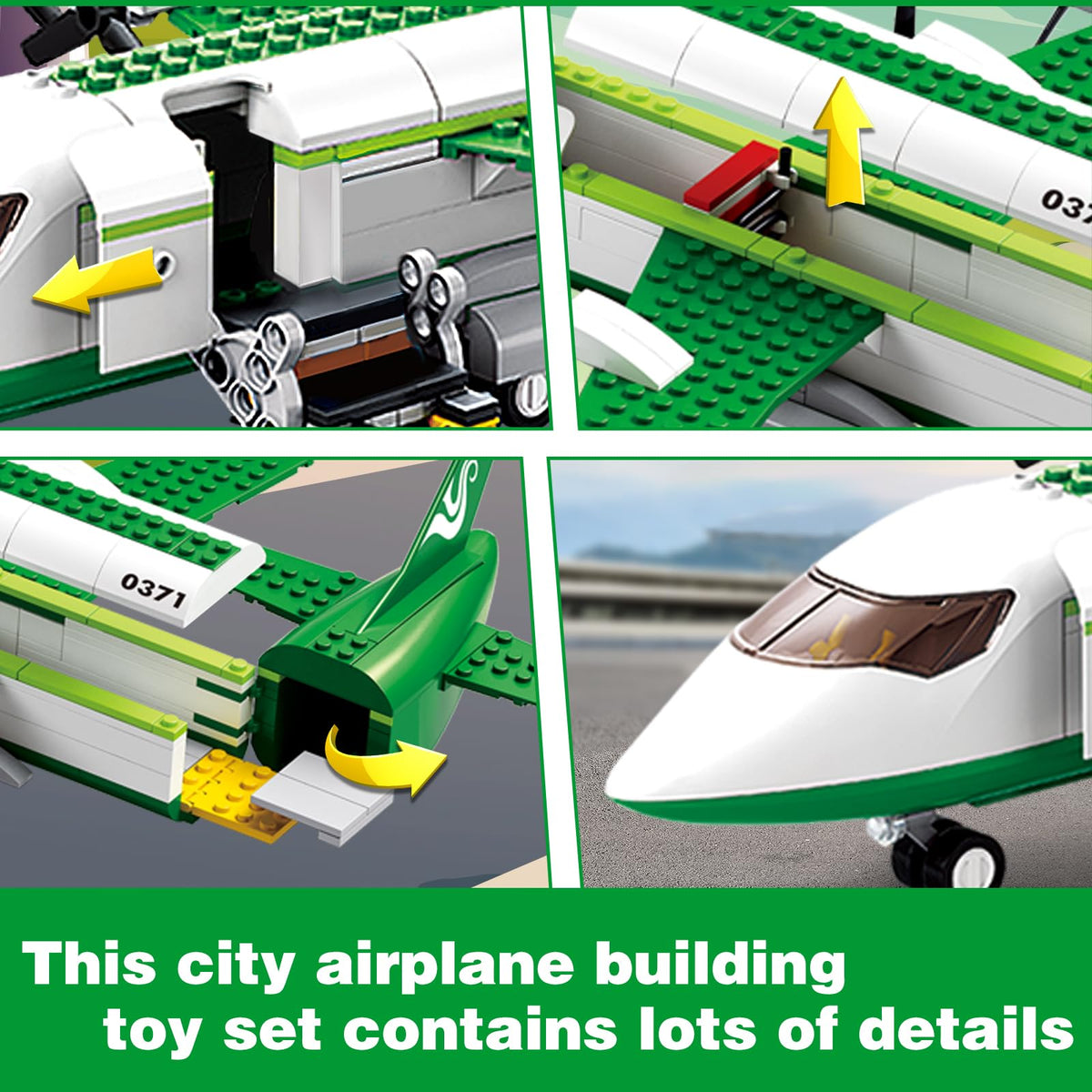 City Cargo Plane Building Set with Car Y2697