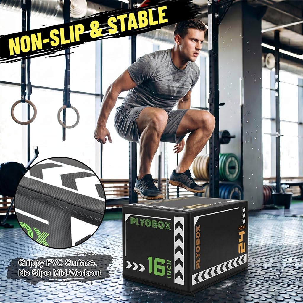 3-in-1 Foam Plyo Box with Non-Slip Cover V740