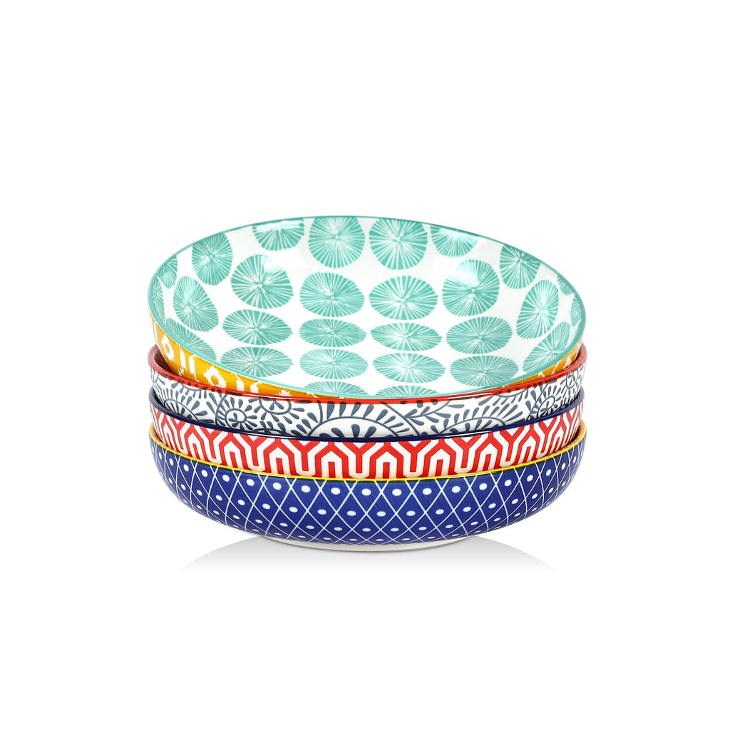 Ceramic Pasta Bowls Set of 4, 34 OZ R9204