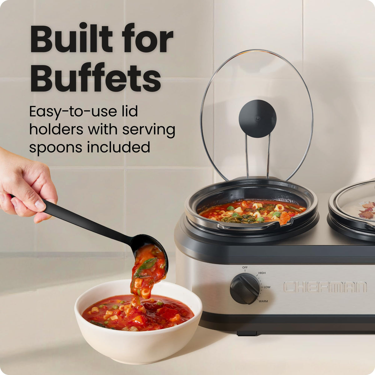 Triple Slow Cooker with 2.5 Qt Ceramic Crocks Z6533