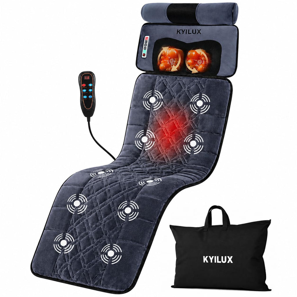 Vibration Massage Mat with Heat and Detachable Neck Massager D71324