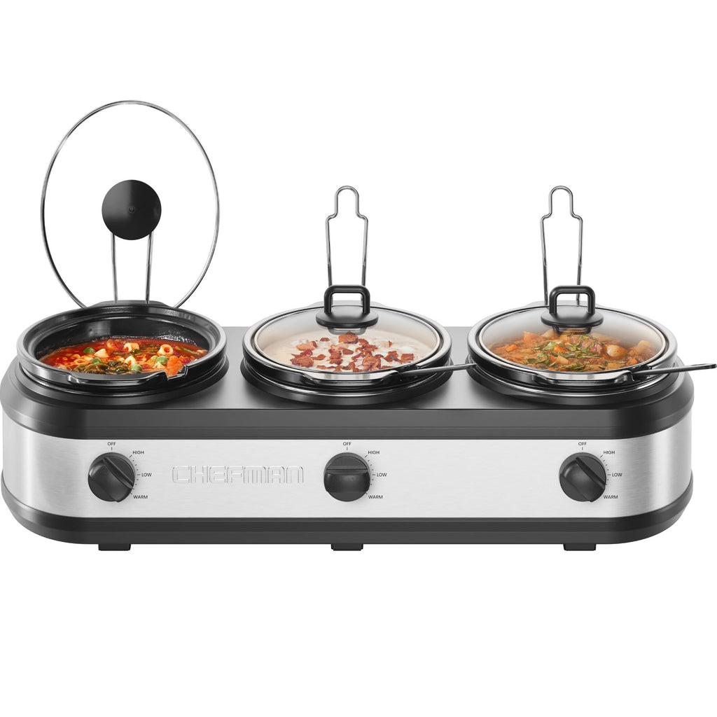 Triple Slow Cooker with 2.5 Qt Ceramic Crocks Z6533