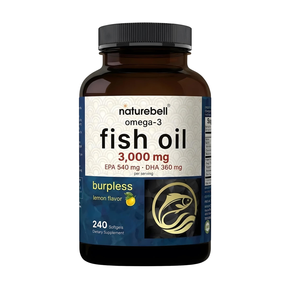 Omega-3 Fish Oil 3,000mg 240 Softgels D23469