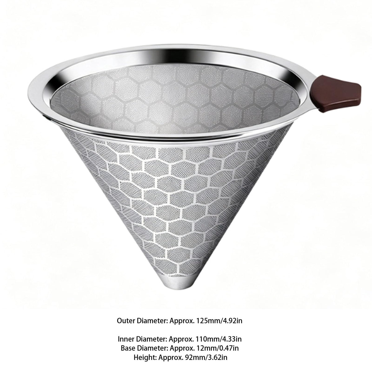 Reusable Stainless Steel Cone Coffee Filter O322
