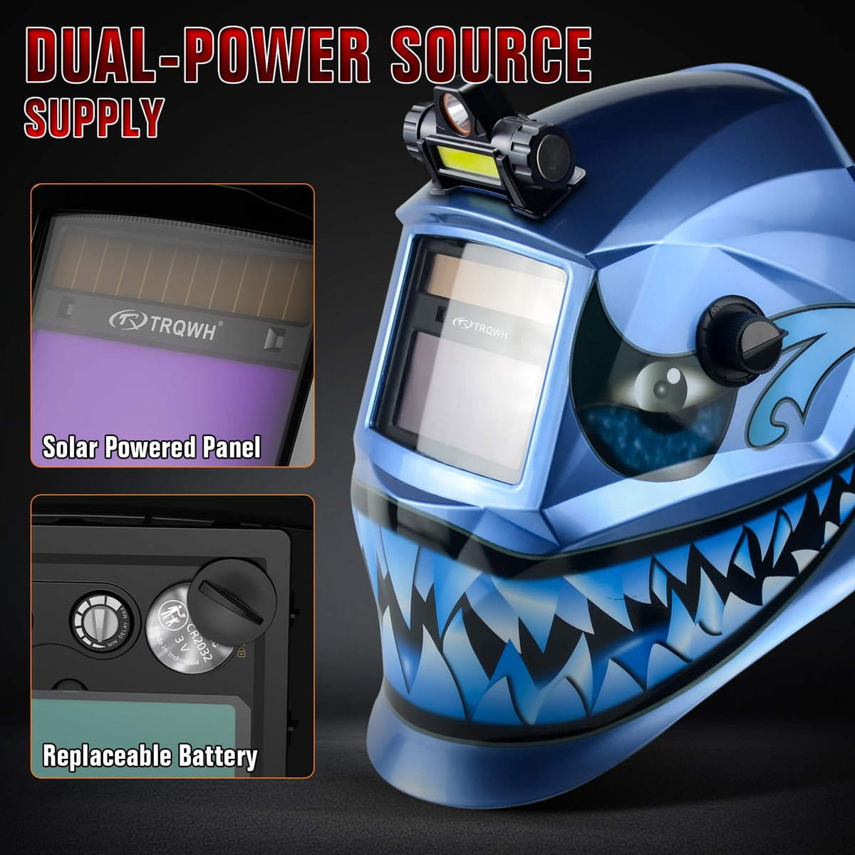 Auto Darkening Welding Helmet with Light True Color E8317